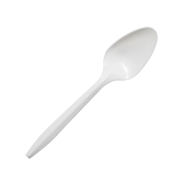 Vital International Solutions Plastic Spoon, Medium Weight, White, 1000 ct