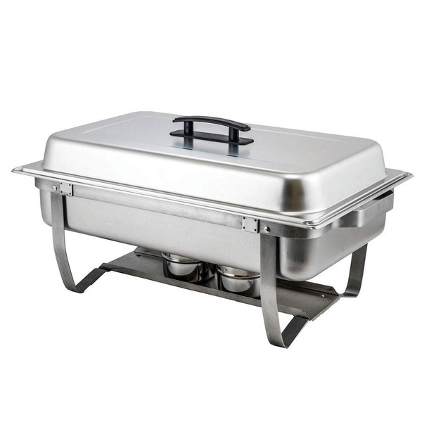 Winco 8 Quart Chafer with Folding Frame, Stainless Steel