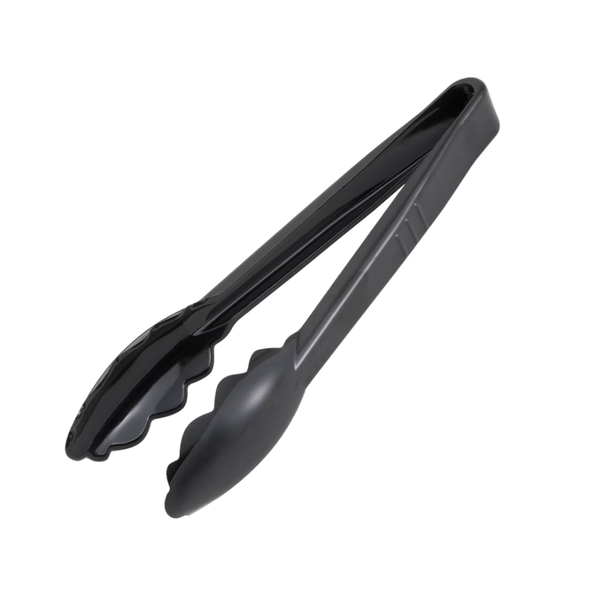 Winco 9" Utility Tongs, Black, 6 ct