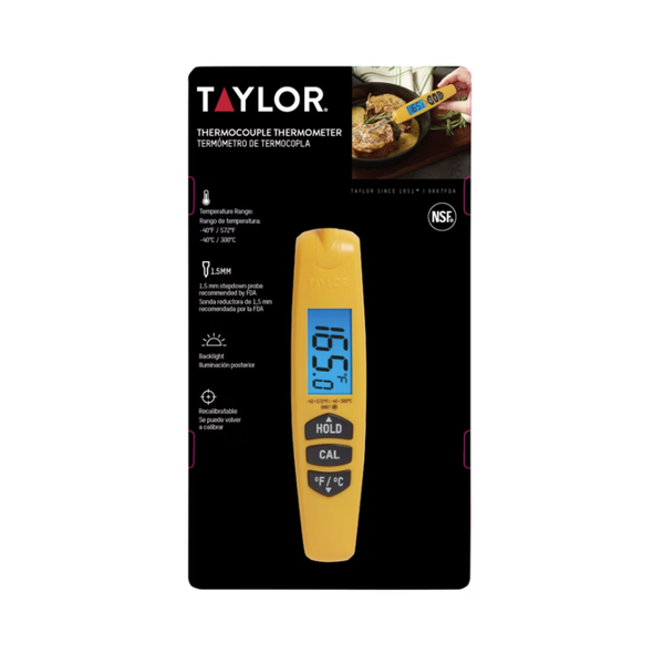 Taylor Thermocouple Digital Folding Probe Thermometer