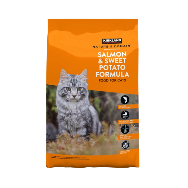 Kirkland Signature Nature's Domain Cat Food, Salmon & Sweet Potato Formula, 18 lbs