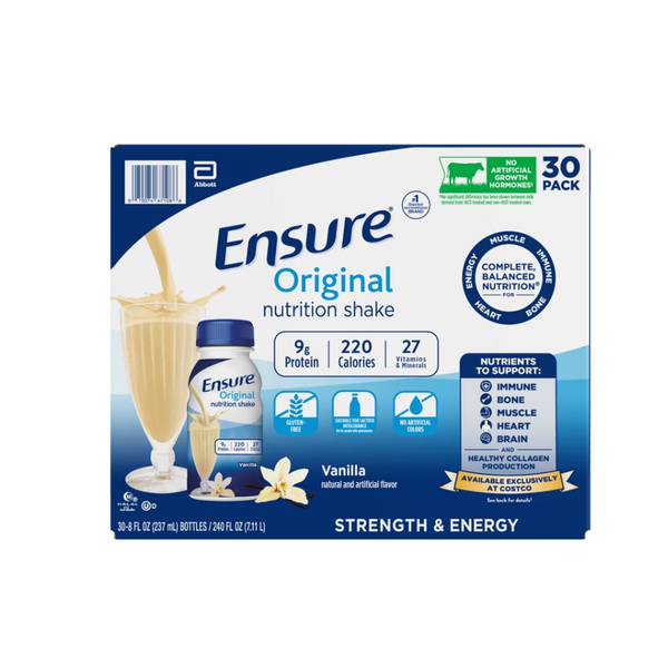 Ensure Original Nutrition Shake, Vanilla, 8 fl oz, 30 ct