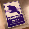 Metal Beaver Parking Sign