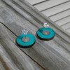 Turquoise Wood SkyDome Stud Earrings