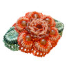 Raised Beaded Orange Barrette