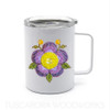 10 oz. Beaded Floral Travel Mug