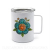 10 oz. Beaded Floral Travel Mug