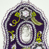 Beaded Floral Picture Frame Purple