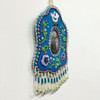 Beaded Floral Picture Frame - Blue Velvet