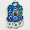 Beaded Floral Picture Frame - Blue Velvet