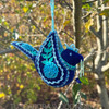 Tuscarora Beaded Bird - Navy with Gift Box