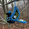 Tuscarora Beaded Bird - Black Velvet