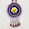 Beaded Strawberry Floral Medallion - Purple Velvet