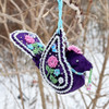 Tuscarora Beaded Bird - Purple with Keepsake Box