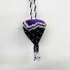 Black Velvet Beaded Strawberry - Lavender