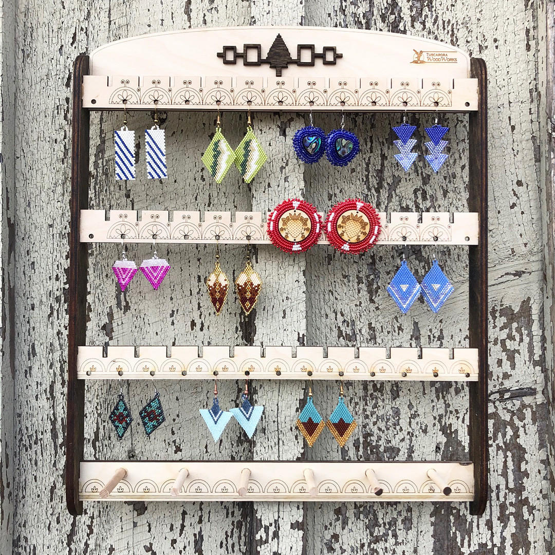 Wooden Earring Rack Tuscarora WoodWorks
