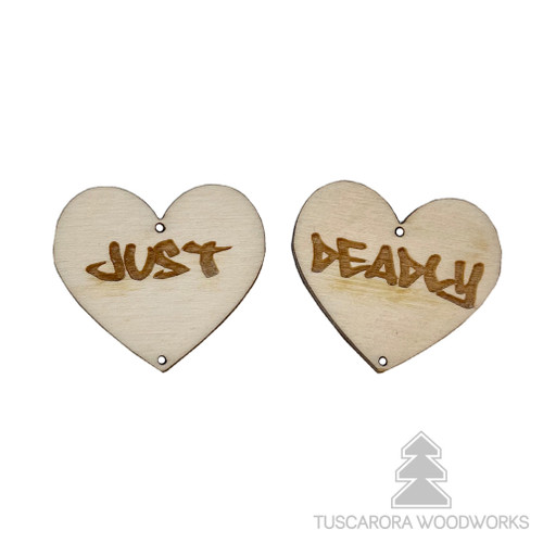 We are proud to say all our wooden centers/cabs are handcrafted on the Tuscarora Nation. We precision-engrave our original designs onto each pair to provide you with a creative basis for your beadwork. Our customers find that incorporating our cabs into their beadwork allows them to create unique pieces and increases their sales.