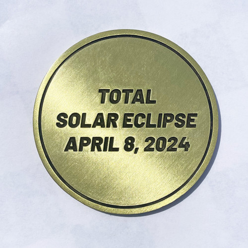 3" 2024 Total Solar Eclipse Commemorative Metal Coin