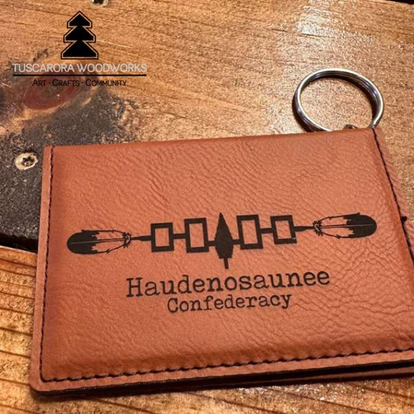 Custom Leatherette Keychain ID Holders, Design & Preview Online