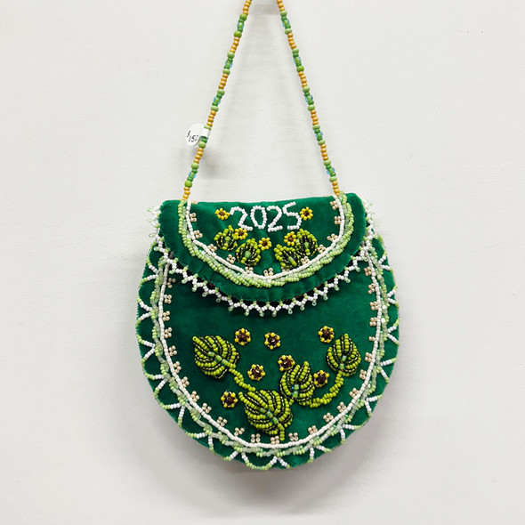 Beaded Coin Purse - Green