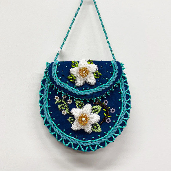 Beaded Coin Purse - Blue
