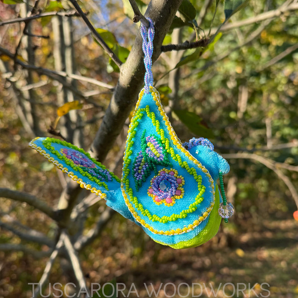 Tuscarora Beaded Bird - Light Blue with Gift Box Tuscarora Beaded Bird - Light Blue with Gift Box