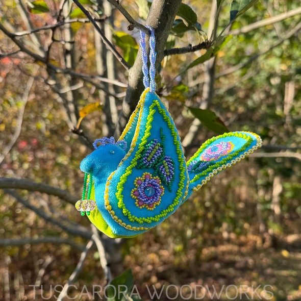 Tuscarora Beaded Bird - Light Blue with Gift Box Tuscarora Beaded Bird - Light Blue with Gift Box