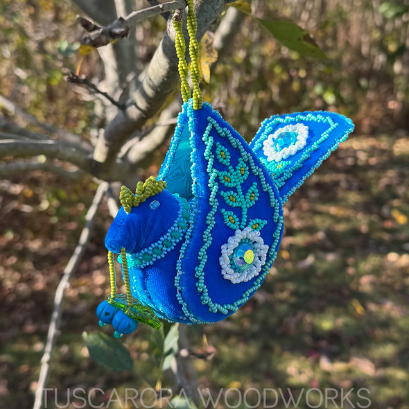 Tuscarora Beaded Bird - Blue with Gift Box Tuscarora Beaded Bird - Blue with Gift Box
