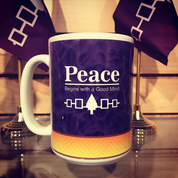 15 oz. Peace...Begins with a Good Mind Ceramic Mug