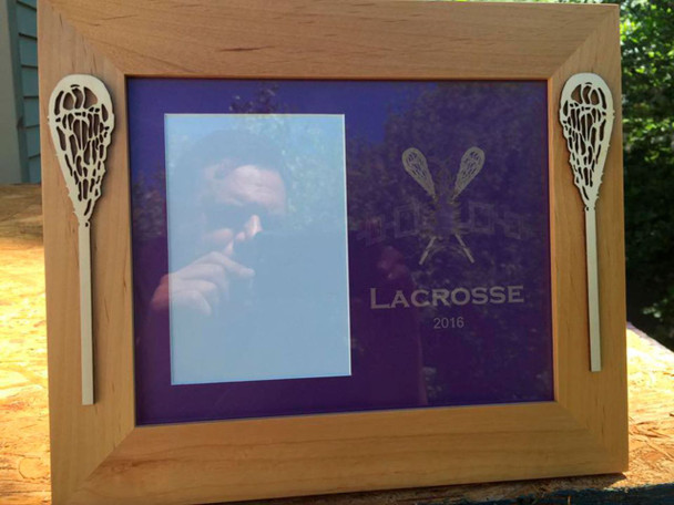 8" X 10" Haudenosaunee Lacrosse Frame with 2 Sticks