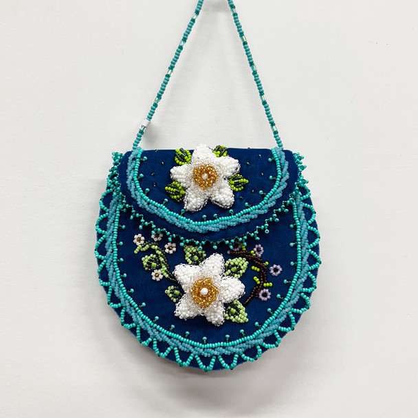 Beaded Coin Purse - Blue