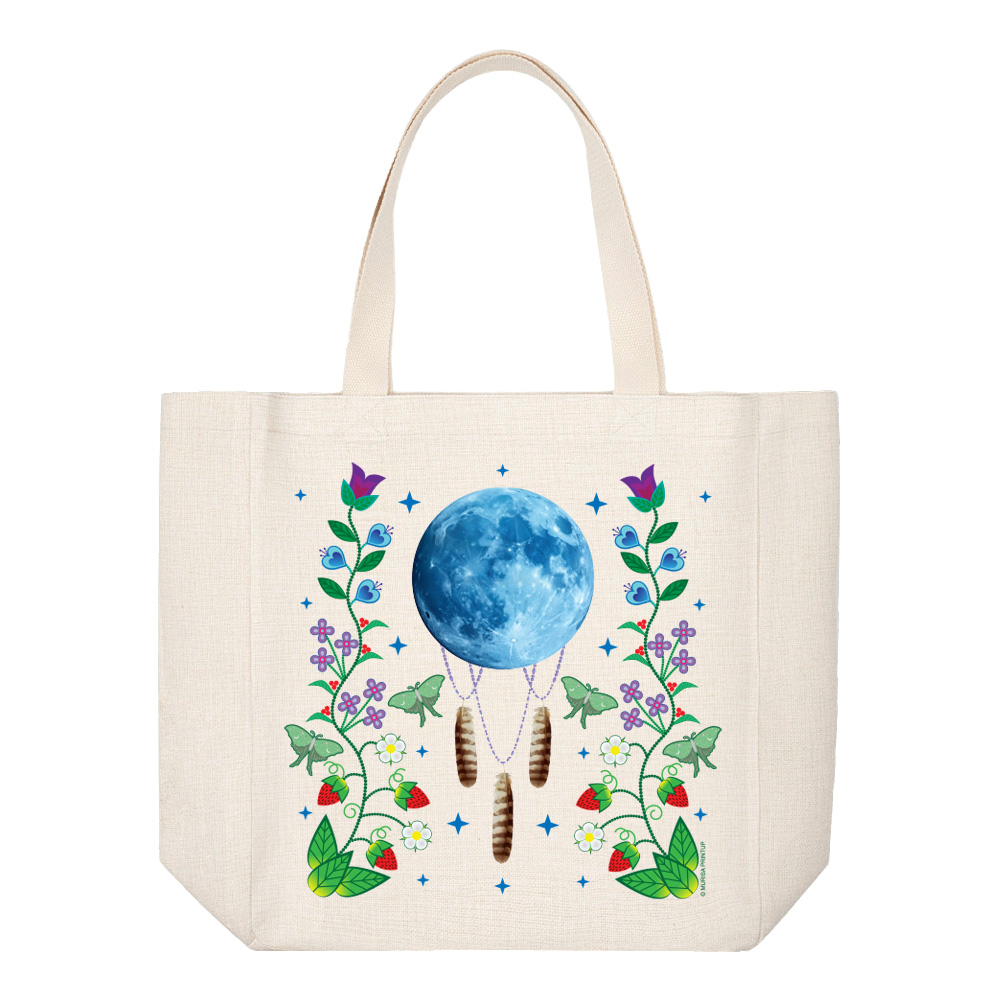 Blue Moon Linen Tote Large - Tuscarora WoodWorks