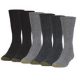 GOLDTOE® Men's Harrington Crew Socks (Grey / Dark Grey / Brown)
