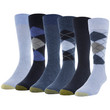 GOLDTOE® Men's Short Crew Socks (Blue)