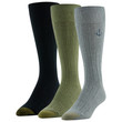 GOLDTOE® Men's Hampton Crew Socks (Black / Green / Grey)