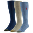GOLDTOE® Men's Hampton Crew Socks  (Navy / Brown / Blue)