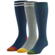 GOLDTOE® Men's Hampton Crew Socks (Navy / Grey / Blue)