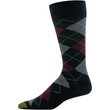GOLDTOE Edition Mens Dress Argyle Crew Socks Assorted, 3 Pack (Black / Black & Grey / Charcoal)