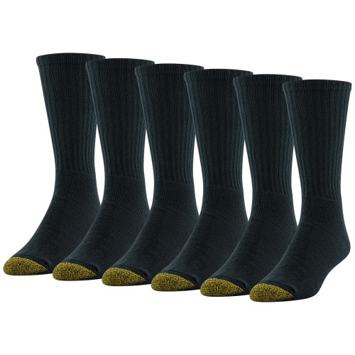 GOLDTOE® Men's Harrington Crew Socks (Black)