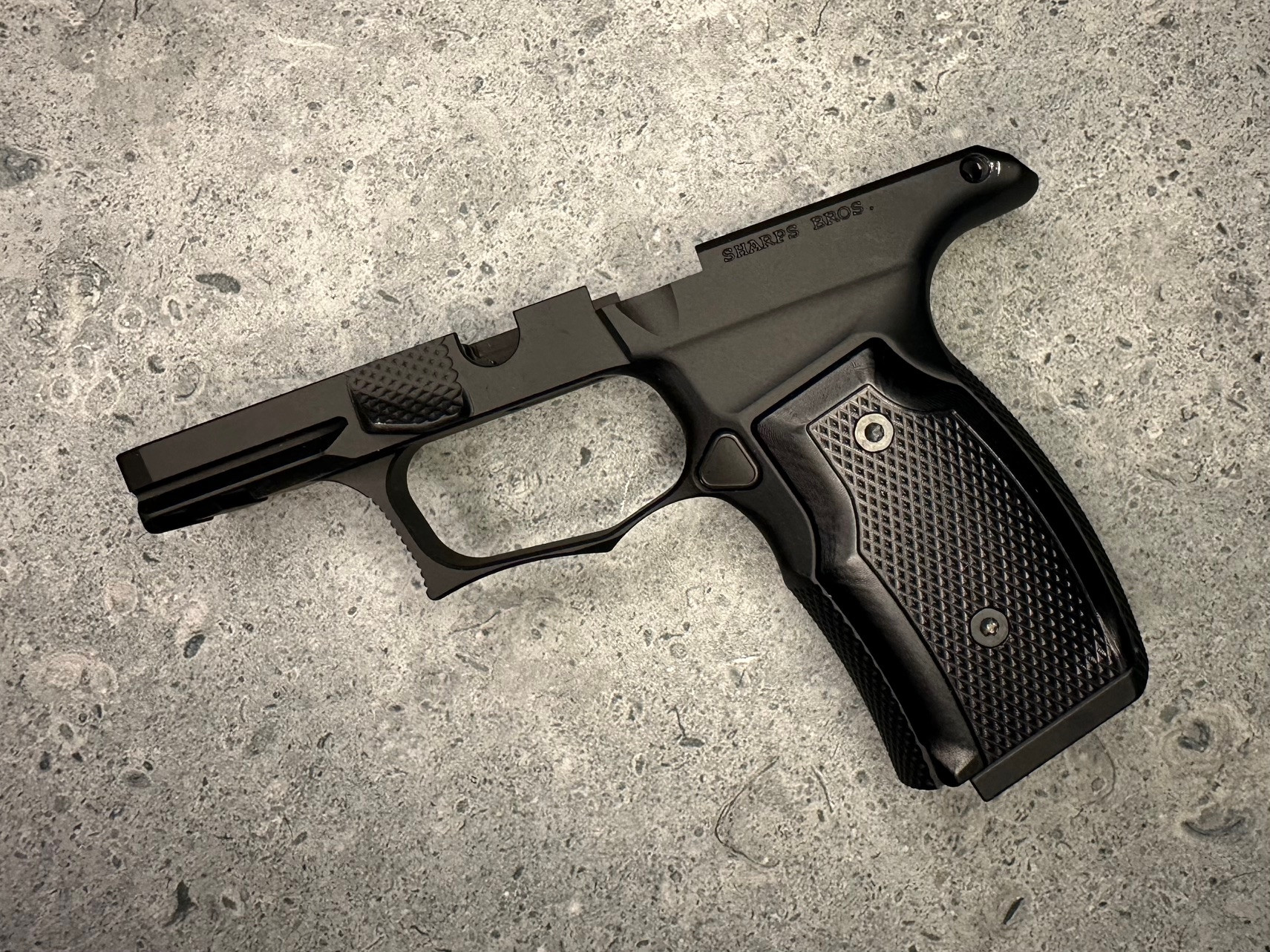 SBGM01-G2-BLK. Sharps Bros grip module for the P365X / P365XL