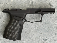 SBGM02-G3-BLK. Sharps Bros grip module for the P365X / P365XL - Blacked Out aluminum - Manual Safety Cut