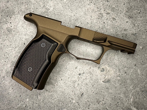 SBGM03-G2. Sharps Bros grip module for the P365X / P365XL - Bronze with Black Aluminum Grips