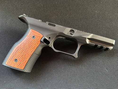 SBGM16. Sharps Bros grip module for the Springfield Echelon - Black with Brazilian Cherry grips