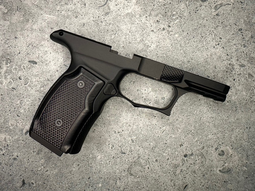 SBGM01-G2-BLK. Sharps Bros grip module for the P365X / P365XL - blacked out aluminum