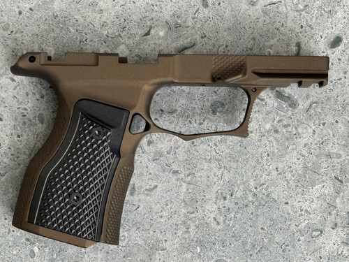 SBGM02-G3-BRZ. Sharps Bros grip module for the P365X / P365XL - Bronze with Black Aluminum Grips - Manual Safety Cut
