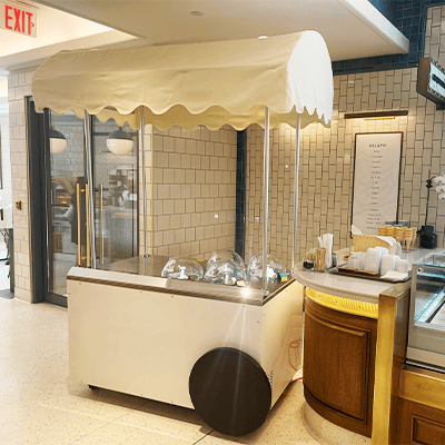 gelato machine cart