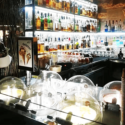 gelato machine in bar