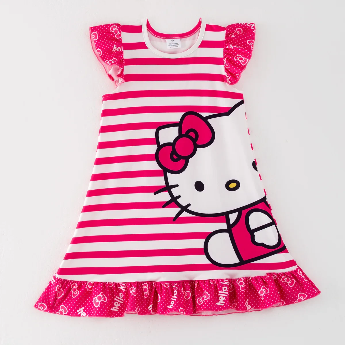 Hello Bow Stripe Nightgown