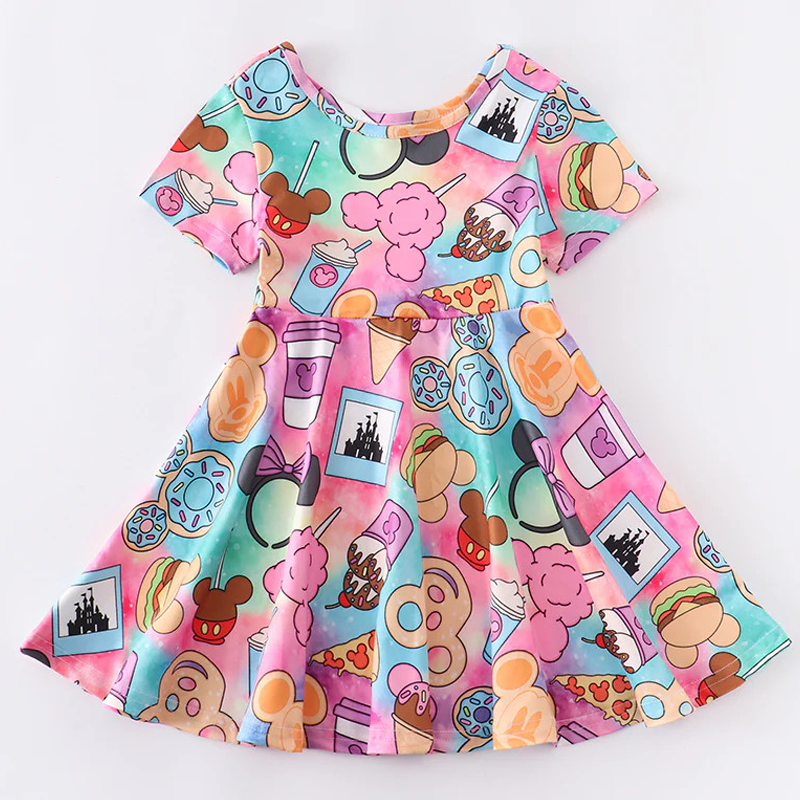 Snack Stop Splash Skater Dress