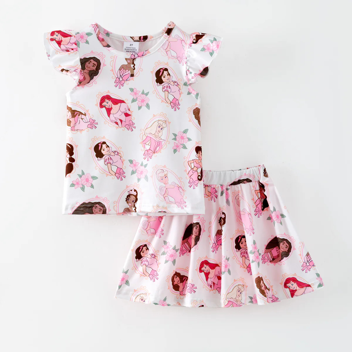 Princess Portrait Flutter Skort Set